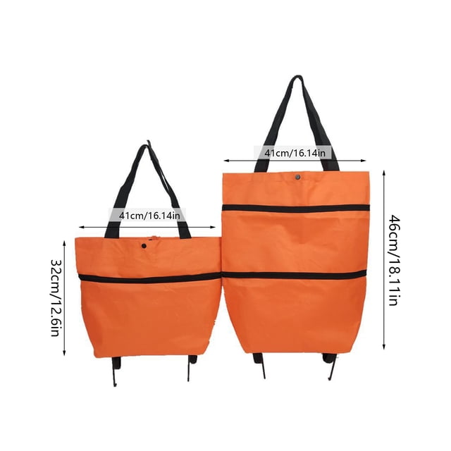 SDNall Sacs d'Épicerie Réutilisables, Chariots avec Roues, Panier d'Épicerie sur Roues, Panier d'Épicerie Pliable 2 en 1 Panier d'Épicerie avec Roues Sac de Magasinage Sac de Rangement Télescopique pour Voyager