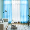 thumbnail image 3 of MAWCLOS Rideau de Fenêtre 2 Panneaux Rideaux Transparent Long Voile Transparent Poche pour Tringle Uni Blanc Habillages Basique Plusieurs Tailles Bleu 2 Pcs-L : 28 Pouces x H : 91 Pouces, 3 of 5