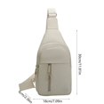 thumbnail image 3 of Sac de Poitrine en Tissu Sac Bandoulière Sac de Sport Sac de Poitrine Portable Rangement à Multiples Poches, 3 of 6