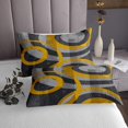 thumbnail image 3 of Erosebridal Gray Orange Coverlet Set Twin, Abstract Swirl Circle Bedding Set, Geometric Bedroom Decor 2pcs, 3 of 5