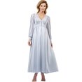 thumbnail image 1 of Velrose Lingerie Shadowline Long Lace Bodice Button Down Robe 71737/71737X, 1 of 4