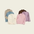 thumbnail image 4 of Diufon Toddler Baby Long Sleeve Tops High Neck Ruffled Hem Basic Bottom Clothes Fall Winter Warm Blouse, 4 of 4