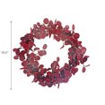 thumbnail image 3 of Burgundy Felt Eucalyptus Wreath, 3 of 3
