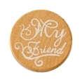 thumbnail image 2 of fastboy Mots de Salutation Ronds Tampon en Bois Décoration d'Invitation d'Anniversaire Mon Ami 1ensemble, 2 of 3