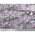 thumbnail image 2 of Soimoi Polyester Crepe Fabric Leaves & Cartoon Animals Jungle Fabric Prints by Yard 42 Inch Wide, 2 of 3