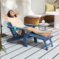thumbnail image 2 of Costway Patio Adirondack Chair All-Weather HIPS Lounge Chair with Retractable Footrest Navy, 2 of 10