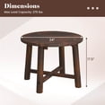 thumbnail image 3 of Costway 1 PCS Table d'Appoint Extérieur avec Structure en Bois Massif Petite Table Basse Ronde pour Jardin, 3 of 10