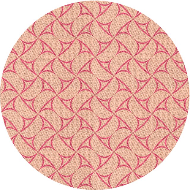 Ahgly Company Tapis d'Intérieur Ronds de Style Transitionnel Lavables à la Machine, Rouge Tomate, 7 Pieds Rond