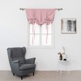 thumbnail image 3 of Innerwin Half Window Curtains Solid Color Kitchen Valance Rod Pocket Soft Short Blackout Curtain Ruched Waterproof Panels Darkening Thermal Insulated Pink 31.50 x 47.24", 3 of 9