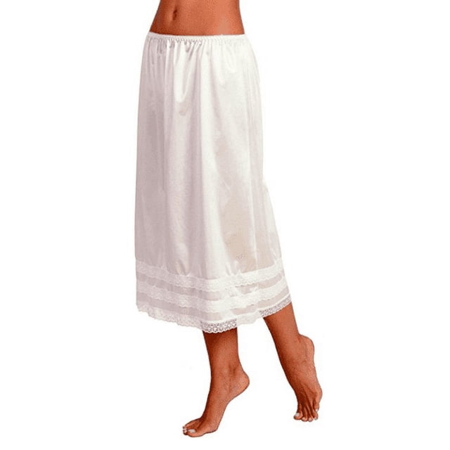 Jupes pour Femmes à Taille Haute Élastique, Jupe Trapèze Lisse, Jupon Antistatique Demi-Slip, Jupe Snip L-3TG