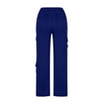thumbnail image 3 of Timegard Womens Sweatpants Cargo Pants Elastic Waist Straight Leg Fall Casual Loose Workout Trousers, 3 of 6