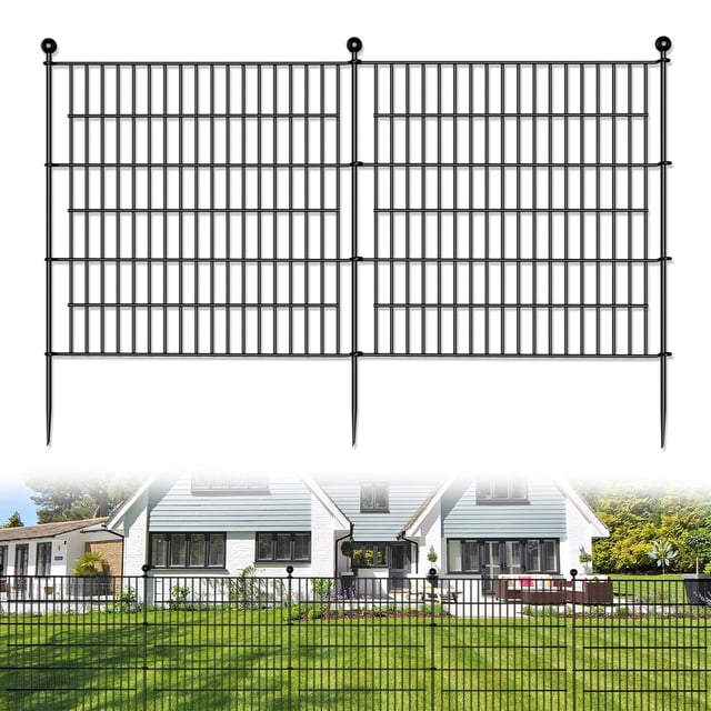 BeesClover Outdoor Garden Fencing Decorative Garden Fence Rustproof Metal Wire Animal Barrier Fence for Dogs, Rabbits, Landscape Edging, and Patio