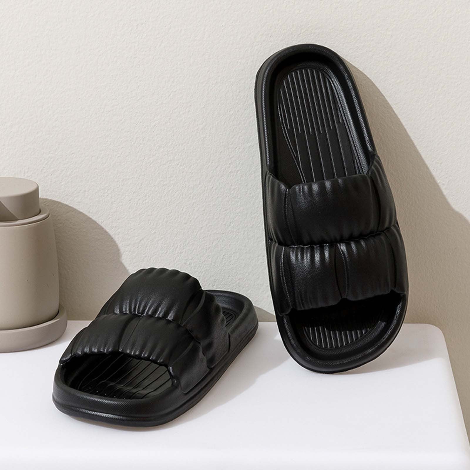 EGNMCR Pantoufles pour Femmes, Pantoufles Femmes Hommes Maison ...
