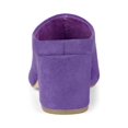 thumbnail image 2 of BLISSFUL STEP Sandales à Talons Hauts Blocs pour Femmes à Enfiler Mules à Bout Pointu Violet 8, 2 of 7