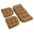 thumbnail image 2 of Blazing Needles Outdoor Rounded Back Settee Cushion Set, Wheat 3 Count, 2 of 3