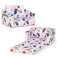 thumbnail image 1 of Costway Canapé pour Enfants 2-en-1 Convertible en Chaise Longue, Fauteuil Dépliable avec Pochette de Rangement, 1 of 10