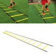 thumbnail image 2 of Agility Ladder, Training Exercise Ladders for Soccer Football Boxing Footwork Sports Agility Training with , 8/12/16/20 Rung - Black Yellow, 10M 20Joint, 2 of 8