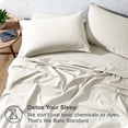 thumbnail image 4 of Bare Home Flannel Sheet Set - 100% Cotton - Deep Pocket - Queen, Ivory, 4-Pieces, 4 of 7