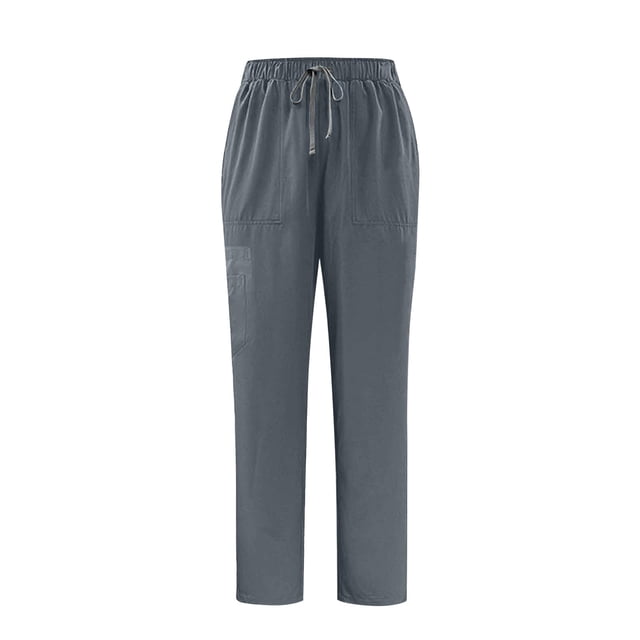 yardsong Pantalon Médical de Jogging Extensible Taille Haute pour Femme - Pantalon Athlétique Médical Léger à Cordon, Bas Resserré, Gris Foncé, TP