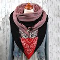 thumbnail image 1 of Dvkptbk Scarf Universal Winter Warm Windproof Prints Double-Layer Buckle Scarf Clothes on Clearance, 1 of 2