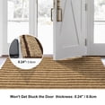 thumbnail image 2 of ANTPOP Runner Rug Non-slip Accent Rugs Washable Hallway Durable Polypropylene Indoor Outdoor with Rubber Backing for Entryways Kitchens Bedrooms , 3' x 8', Striped Brown, 2 of 7