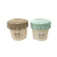 thumbnail image 1 of Set Of 2 3.5" Mini Savings Jars 'Ma Petite Economies' Piggy Bank, 1 of 1