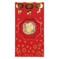 thumbnail image 1 of kcavykas Enveloppe Rouge Porte-Bonheur du Nouvel An en Forme de Pièce d'Or, Enveloppes pour Argent, Rouge, 1 Unité, 1 of 1