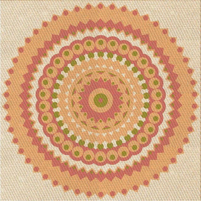 Ahgly Company Machine Washable Indoor Square Transitional Pumpkin Orange Area Rugs, 8' Square