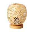thumbnail image 3 of TISHITA Wicker Table Lamps Rustic Desk Lamp Bamboo Woven Table Lamp Accessories Simple Japanese for restaurant and home Office Bedside Photo Props, 3 of 8