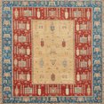 thumbnail image 1 of Ahgly Company Indoor Square Abstract Brown Abstract Area Rugs, 3' Square, 1 of 6