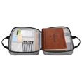 thumbnail image 3 of Sac d'Église avec Poignée Étui de Transport pour Bible à Fermeture Éclair Sac d'Église Bible Protectrice avec Poignée et Poche à Fermeture Éclair pour Femmes et Filles, 3 of 8