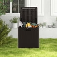 thumbnail image 2 of Costway Coffre de Terrasse de 28 Gallons pour l'Extérieur, Contenant de Rangement Imperméable pour Outils et Jouets, Brun, 2 of 10