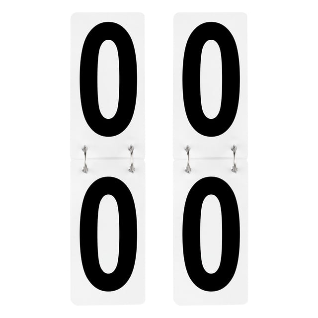 TOPTIE 2 Ensembles Gardien de Pointage de Tennis Visible 0-9 Double Face Tableau d'Affichage à Clapet Chiffres-Noir-4 x 7 Pouces