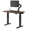 thumbnail image 1 of Desky Bureau Assis-Debout Mini Double - Jarrah Legno / 36 x 20 Pouces / Noir Mat, 1 of 10