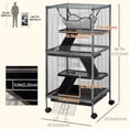 thumbnail image 3 of PawHut Cage Roulante à 4 Niveaux pour Petits Animaux, Maisonnette de Jeu, Cage de Luxe pour Cochon d'Inde, 3 of 10
