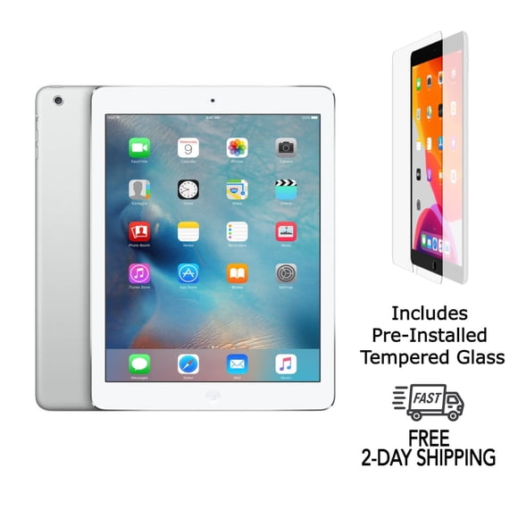 Refurbished Apple iPad Mini 2 A1489 (WiFi) 16GB Silver (Grade A+) w/ Pre-Installed Tempered Glass