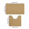 thumbnail image 3 of Bathroom Rugs and Mats Sets,Foam Bath Mat Set Bathroom Rugs Practical for 2 Pcs Toilet Mats Soft Comfortable Water Absorption Non-Slip Thick Machine Washable Easier to Dry Dark, 3 of 8