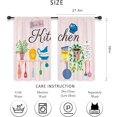 thumbnail image 2 of ORUYROP Rustic Plants Kitchen Curtains Short Small Farmhouse Quotes Botanical Pink Retro Country Rod Pocket Green Leaves Kitchenware Bedroom Living Room Treatment Fabric 2 Panels 27.5Wx39H Inc, 2 of 6