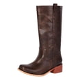 thumbnail image 4 of Dakaela Knee High Boots for Women Square Toe Western Cowboy Boot Chunky Block Heel Wide Calf Riding Tall Boots Coffee Size 7.5, 4 of 5
