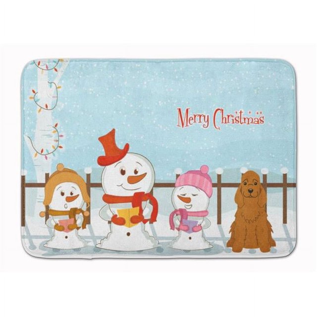 Carolines Treasures BB2426RUG Christmas Carolers Cocker Spaniel Red Machine Washable Memory Foam Mat
