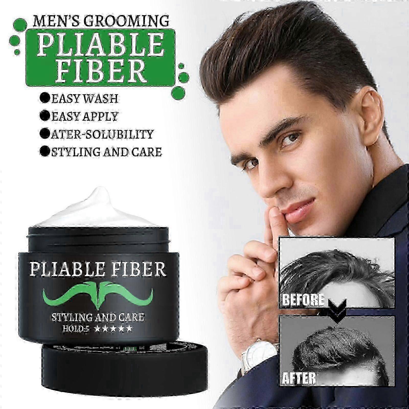 Men's Hair Cream, Anti-Frizzy Hair Care Styling Natural Volumizing Styling Cream