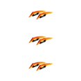 thumbnail image 4 of Wweixi Aerodynamic Spoiler Wing Motorcycle Motorcycle Accessories Durable Aerodynamic orange 3Set, 4 of 6