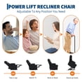 thumbnail image 3 of Bingirl Black Power Recliner Chair with Power Headrest and USB Charging Ports, 3 of 9