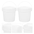 thumbnail image 4 of 5pcs Plastic Bucket With Handle Water Bucket Portable Lidded Bucket Wash Bucket for Farm 2L, 4 of 6