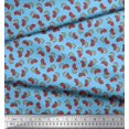 thumbnail image 3 of Soimoi Poly Georgette Fabric Leaves & Strawberry Fruits Print Fabric by The Yard 42 Inch Wide, 3 of 3