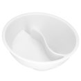 thumbnail image 1 of Cereal Separated Bowl, Safe Strong Grip Stackable  Separated Snack Bowl Large Capacity  For Salad For Camping Trip For Party For Ketchup White, 1 of 8
