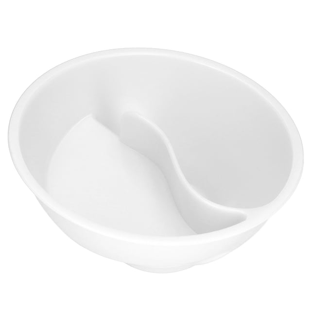 Cereal Separated Bowl, Safe Strong Grip Stackable Separated Snack Bowl Large Capacity For Salad For Camping Trip For Party For Ketchup White