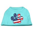 thumbnail image 1 of Patriotic Paw Screen Print Shirts Aqua S (10), 1 of 1