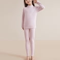 thumbnail image 2 of LUOGENLI Tout-Petits Enfants Filles Garçons Doux Confortable Uni Raglan Vêtements de Nuit Ensemble 2 Pcs Tenues pour Garçons Travail Grande Taille3-4 Ans, 2 of 4