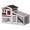 Brown-white, variant on Ourlova Wooden Rabbit Hutch Large l Bunny Cage Chicken Coop Story Indoor Outdoor Rabbit 60inch Gray